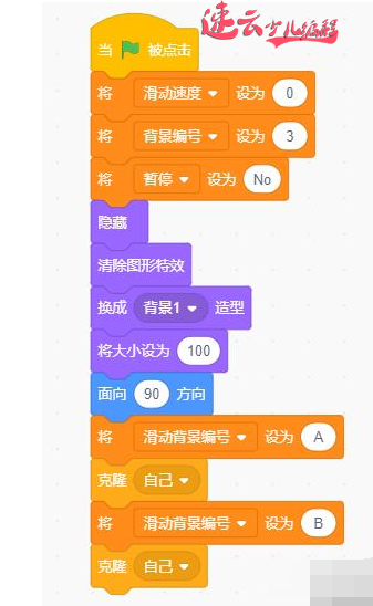 济南少儿编程：Scratch编程，云老师带你做水平滚动背景图！~(图4)