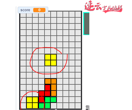 无人机编程：老师带你用Scratch编程制作俄罗斯方块！~少儿无人机编程~山东无人机编程(图4)